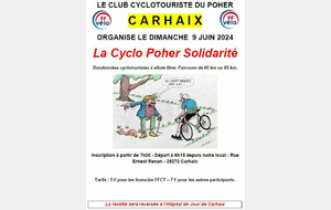 CYCLO POHER SOLIDARITE 9 JUIN